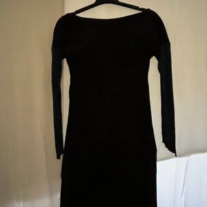 FRESH Size small spandex black dress with teal sleeves
